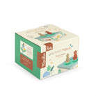 Product packaging with illustrations of bears and text on a white background