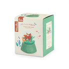 Product packaging for a musical snow globe with forest design, featuring the brand 'Malum' on a white background.