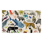 jigsaw puzzle of various animals on a white background