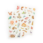 Sheet of colorful animal and nature-themed stickers by Moulin Roty 