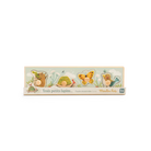 Children's peg puzzle packaging with illustrations of animals on a white background