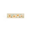 Decorative wooden puzzle for children with butterfly designs on a white background