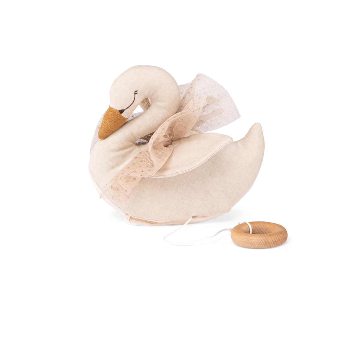 Moulin Roty musical swan baby toy