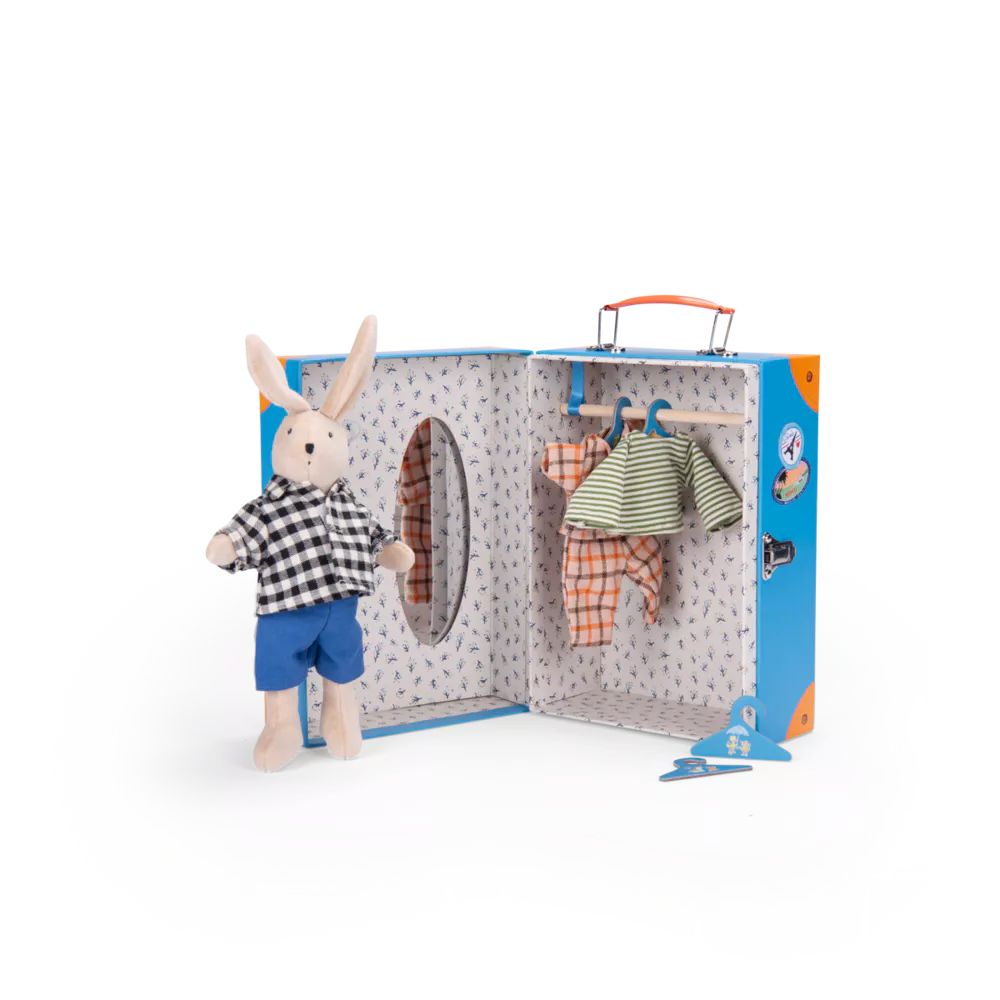 Moulin roty suitcase wardrobe La grande famille sylvain the rabbit