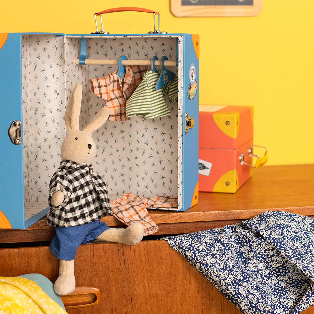 Moulin roty suitcase wardrobe La grande famille sylvain the rabbit