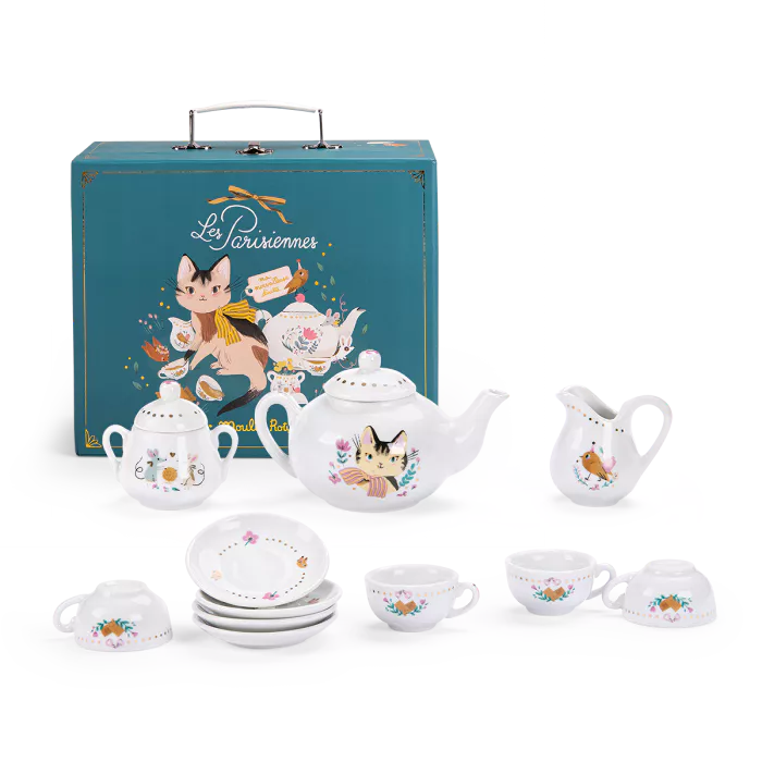 Moulin Roty Ceramic Tea Set, Les Parisiennes