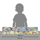 jigsaw with an underwater-themed border and a child's silhouette for scale.