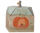 Pumpkin-shaped box with a carriage design and 'Royal Pumpkin Carriage' text on a white background