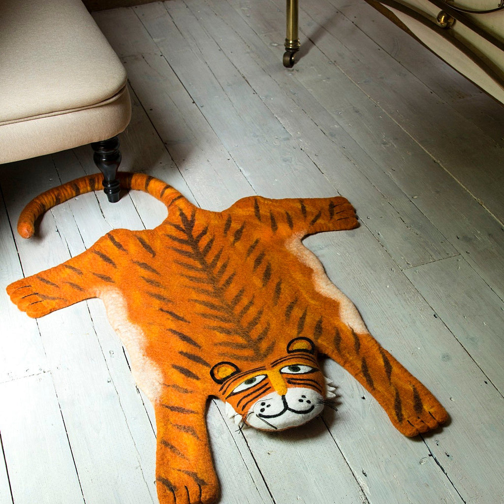 Sew Heart Felt tiger rug 