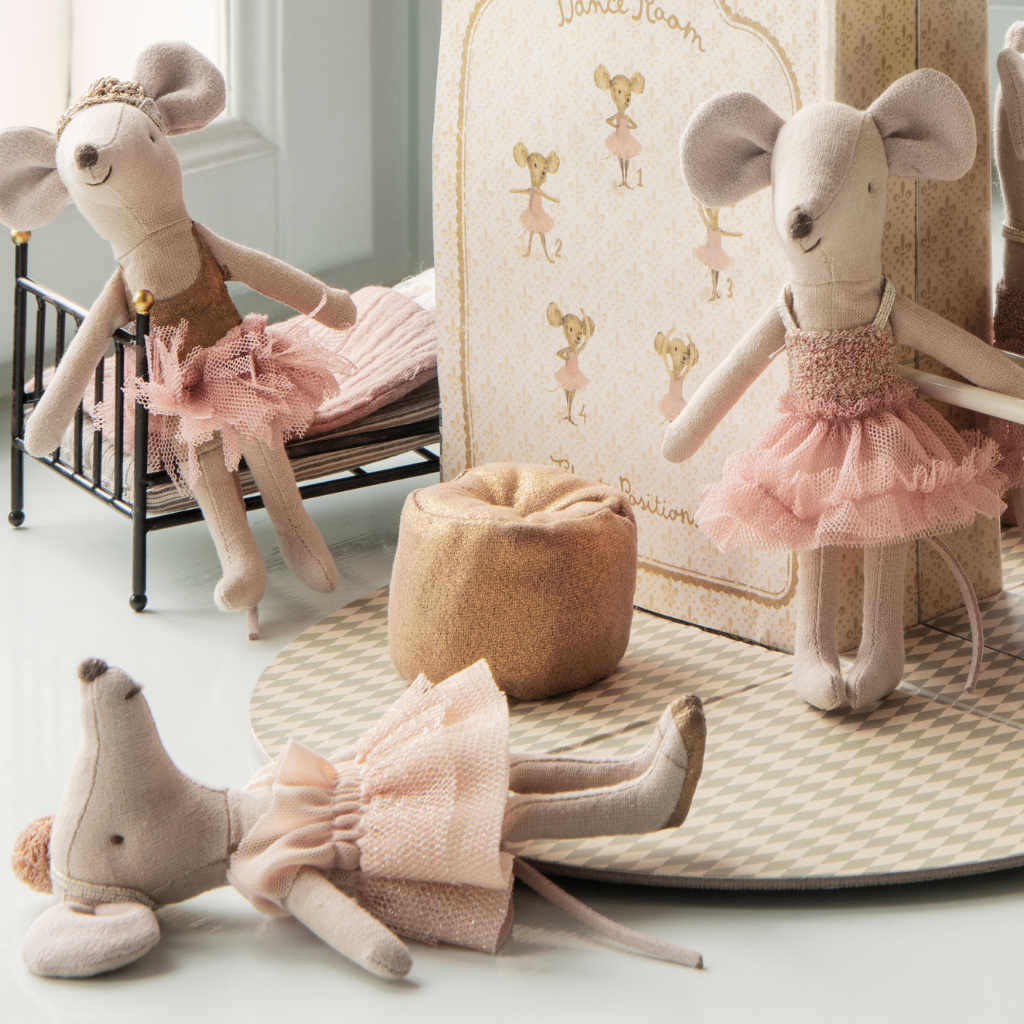 Maileg Dance mice collection, Mira Belle and Giselle mouse 