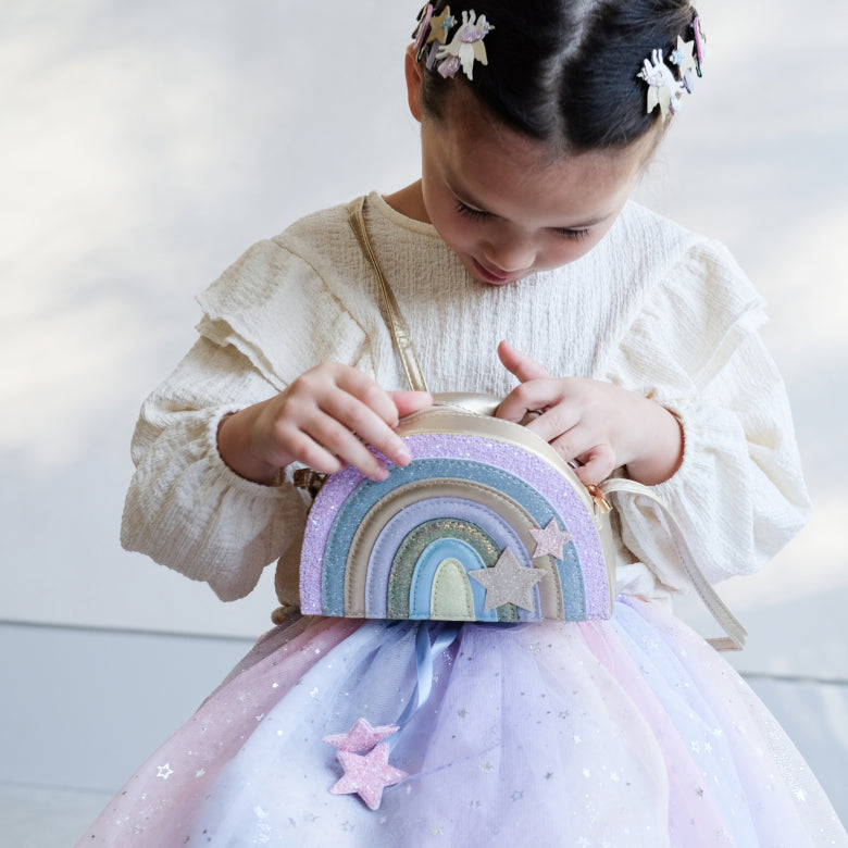 sparkly rainbow bag for girls 