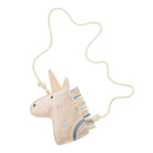 Unicorn-shaped handbag with a strap on a white background