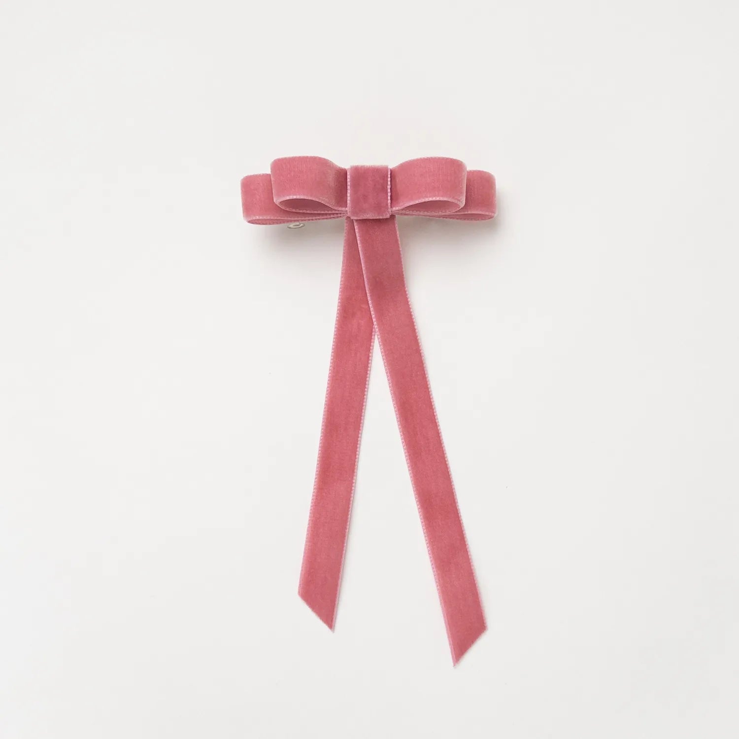 Handmade Velvet Hair Bow, Ballet Pink