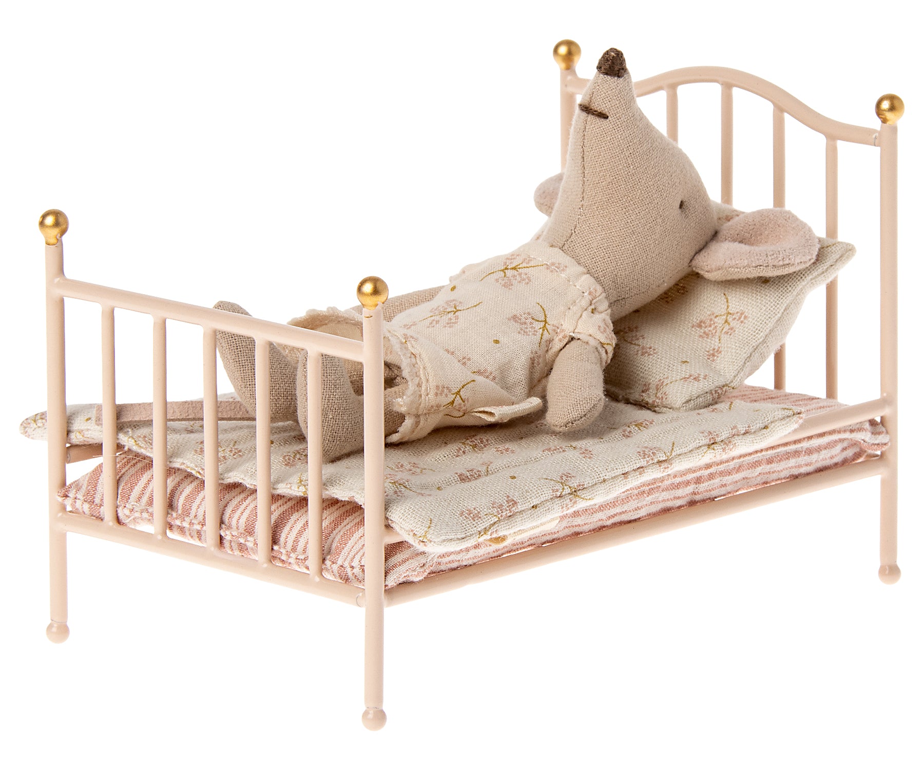 Maileg vintage bed mouse, rose