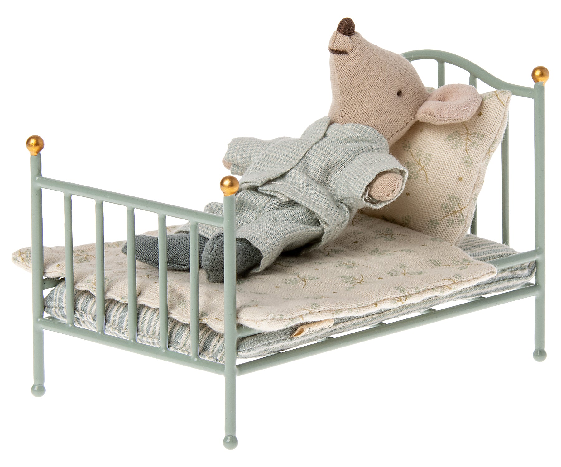 Maileg vintage bed mouse, mint