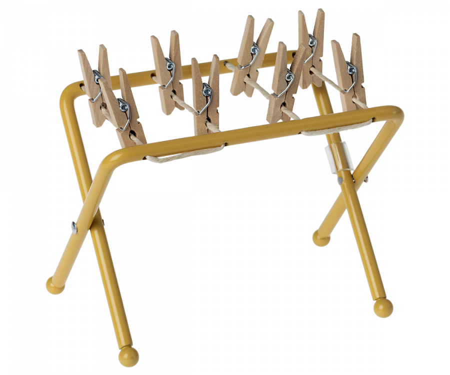 Maileg Drying Rack Maileg drying rack with pegs, mouse size - Yoyo & Flo