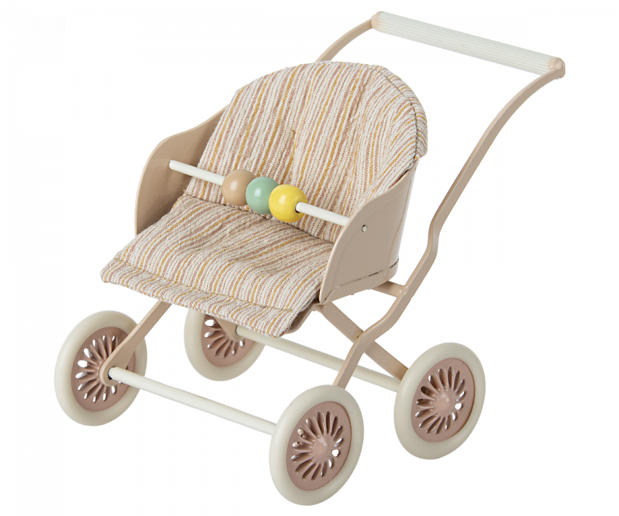 Maileg Stroller for Baby Mice, Rose