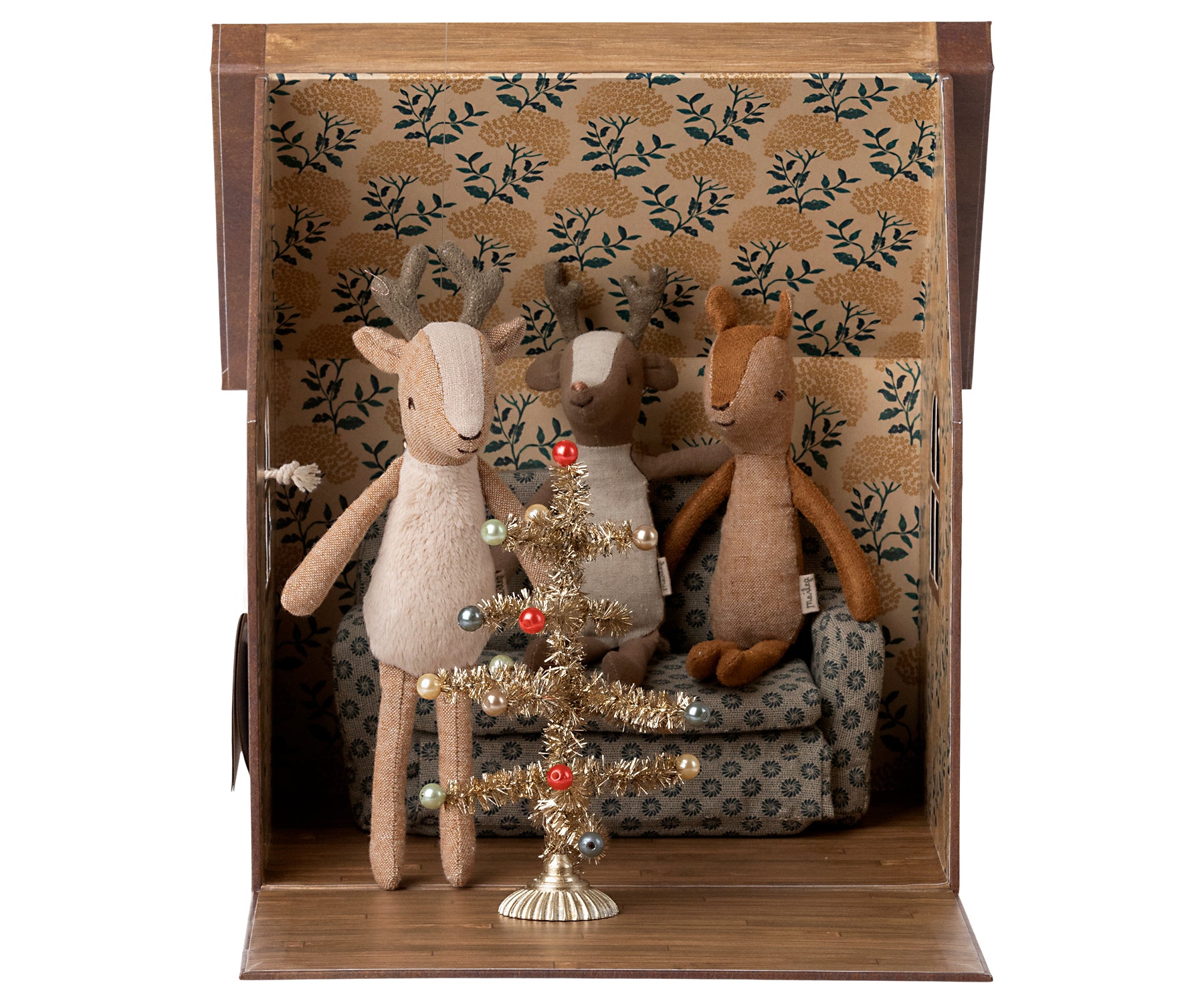 Maileg Gingerbread House, small with deer family