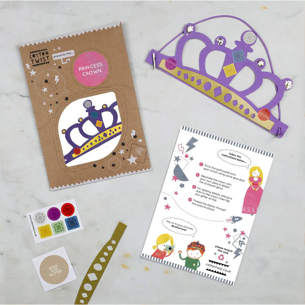  Craft Kit for Girls + 2 Princess Crowns to Decorate