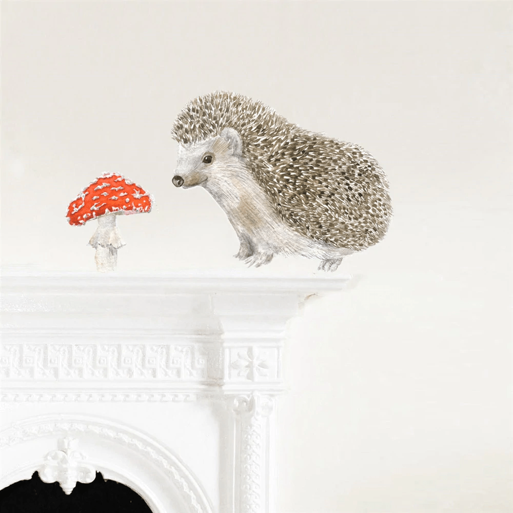 Hedgehog and Toadstool Wall Stickers