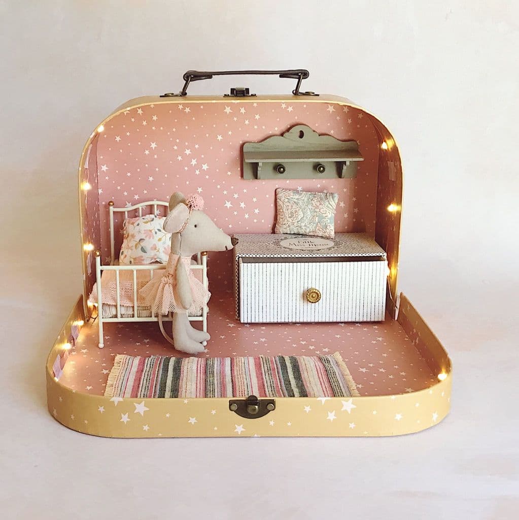 Maileg Dance Mouse Bedroom in a Suitcase