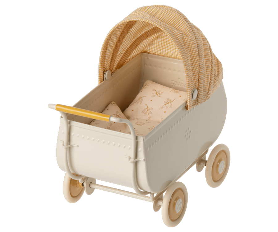 Yellow top dolls pram