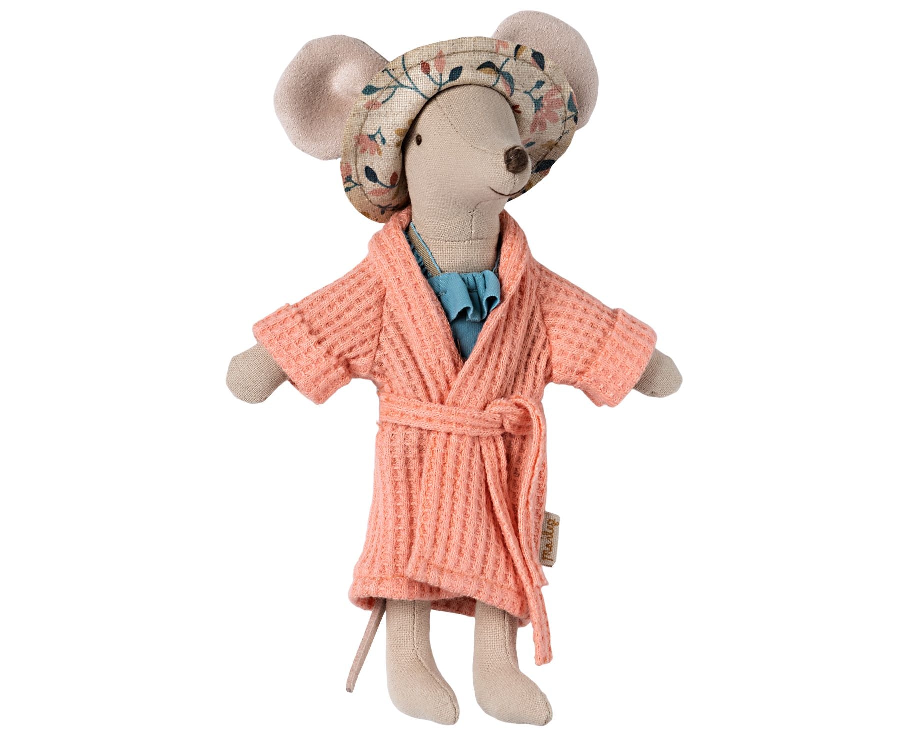 Maileg Bathrobe for Mum mouse, Coral