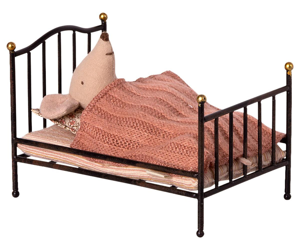 Maileg vintage single bed - anthracite