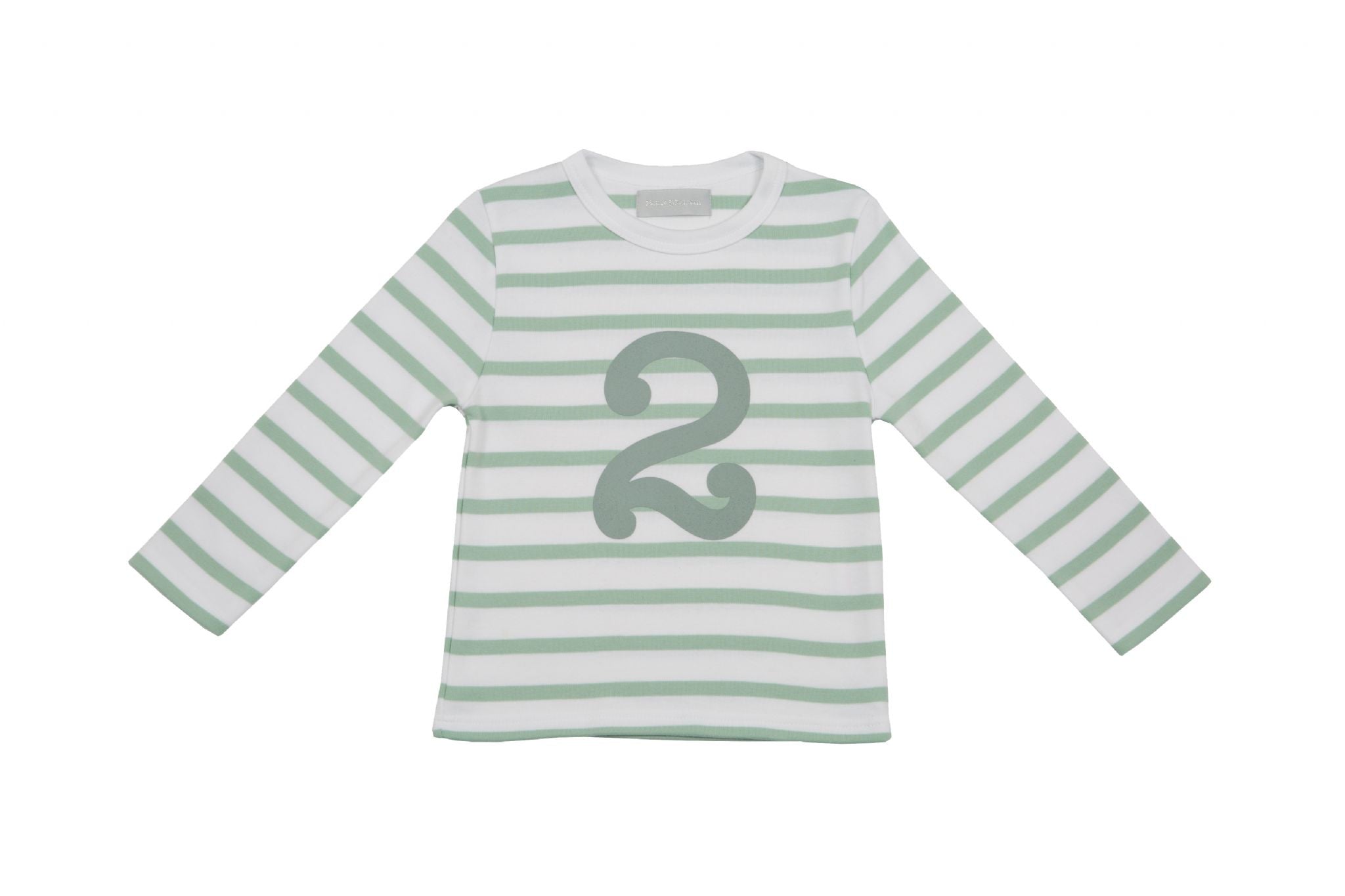 Bob and Blossom Number 2 Breton T-Shirt - Seafoam