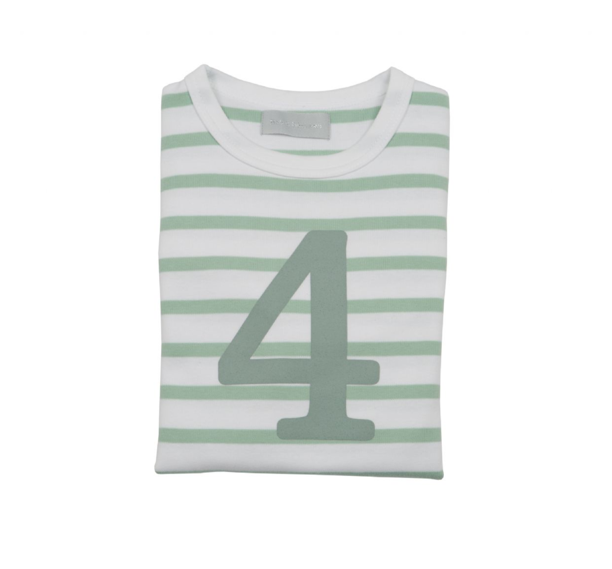 Bob and Blossom Number 4 Breton T-Shirt - Seafoam