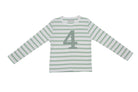 Bob and Blossom Number 4 Breton T-Shirt - Seafoam