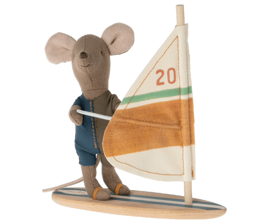 Maileg Surfer mouse little brother with surf board