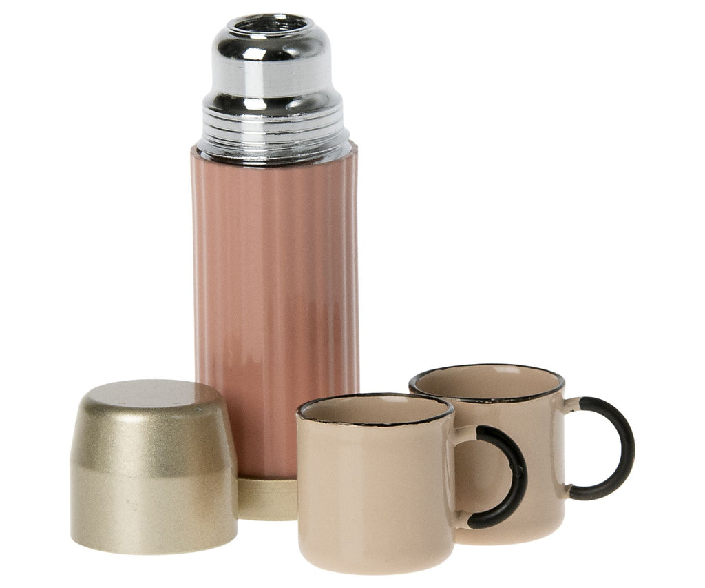 Maileg Miniature Thermos & cups - coral