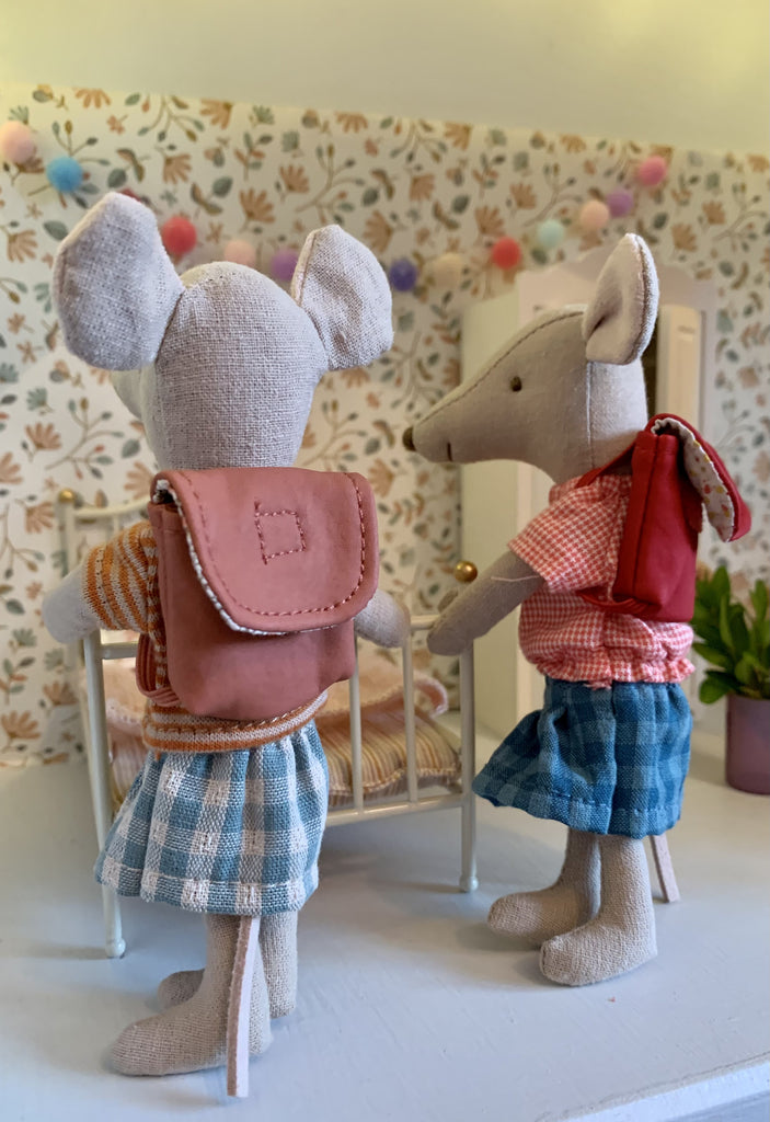 Maileg Clothes and Bag for Big Sister Mouse, Old Rose