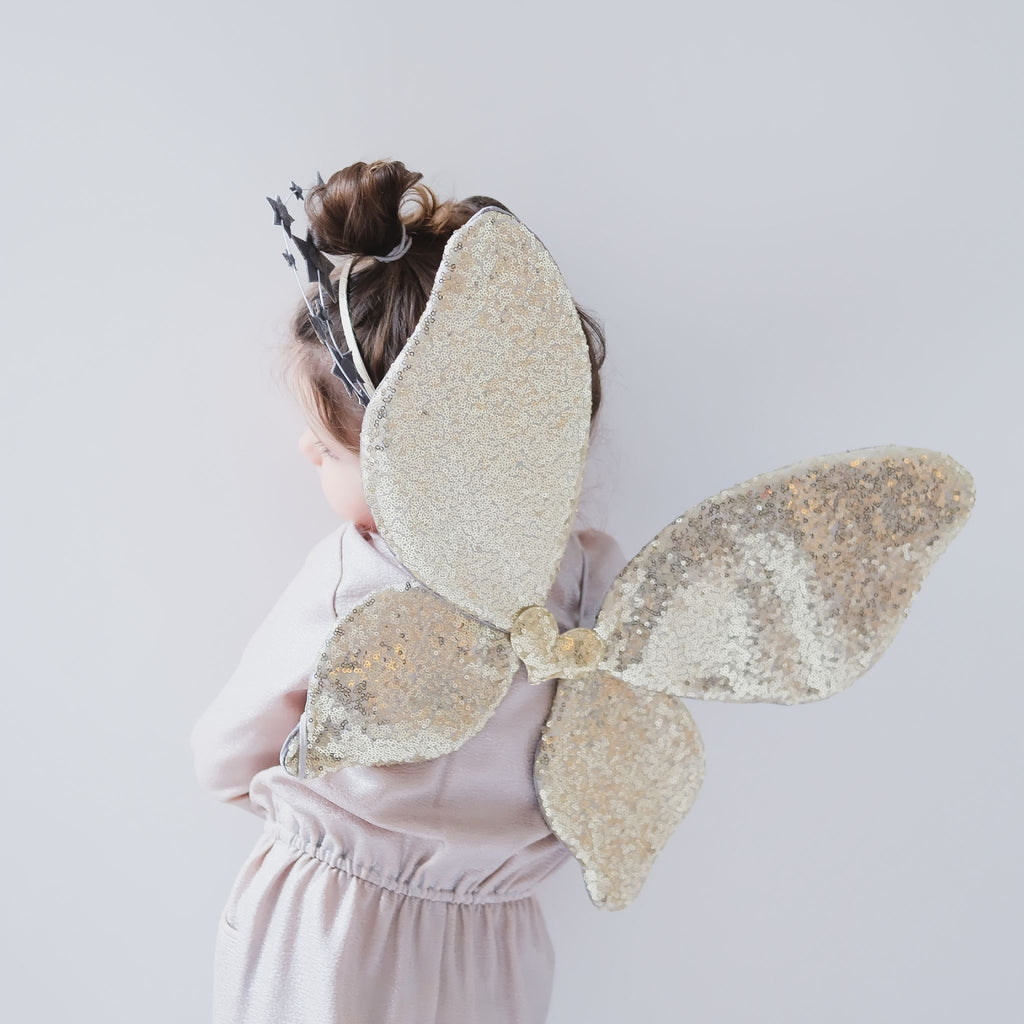 Mimi & Lula Sparkle sequin wings - gold