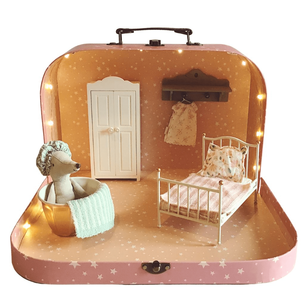 Maileg Wellness Mouse Bedroom in a Suitcase
